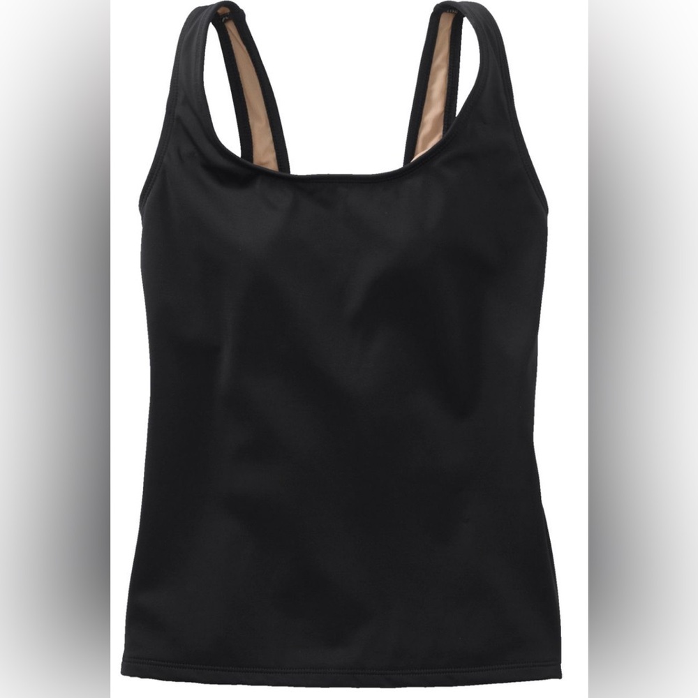LL BEAN Black Swim Top SPF50 Size 20 Women’s